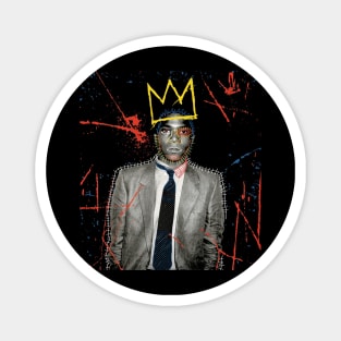 Jean-Michel Basquiat Portrait Art Magnet